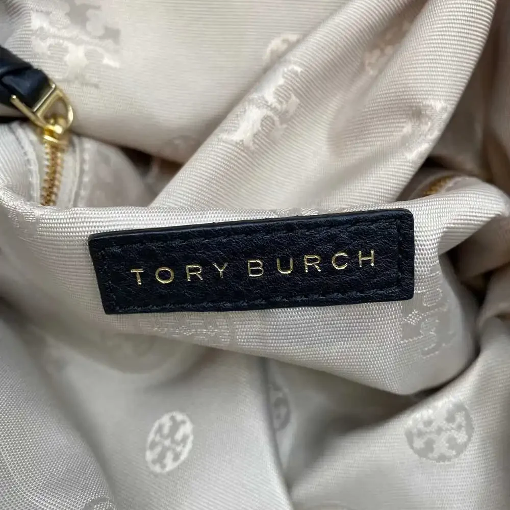 Tory Burch Black Leather Crossbody Bag | Magnetic Closure